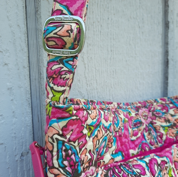 Vera Bradley Pink and Floral Medium Size Handbag - Picture 3 of 7